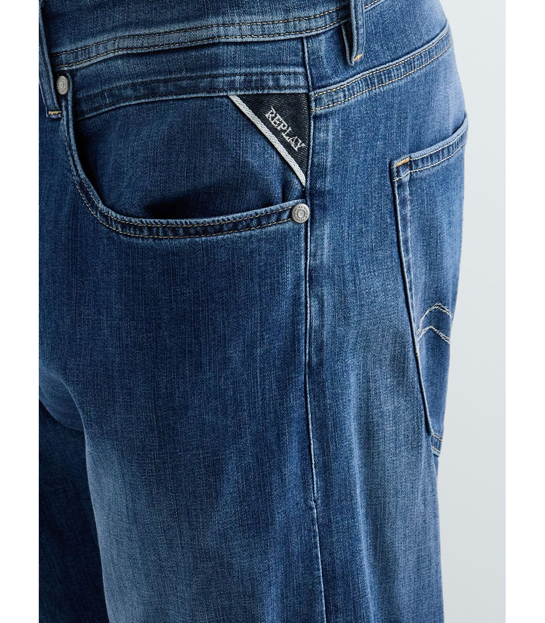 スリムストレートフィットGROVER 超軽量デニム 詳細画像 ブルー 6